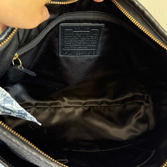 y2k COACH Ergo 11613 Black Pebbled Leather Hobo Shoulder Bag Handbag - Picture 5 of 13